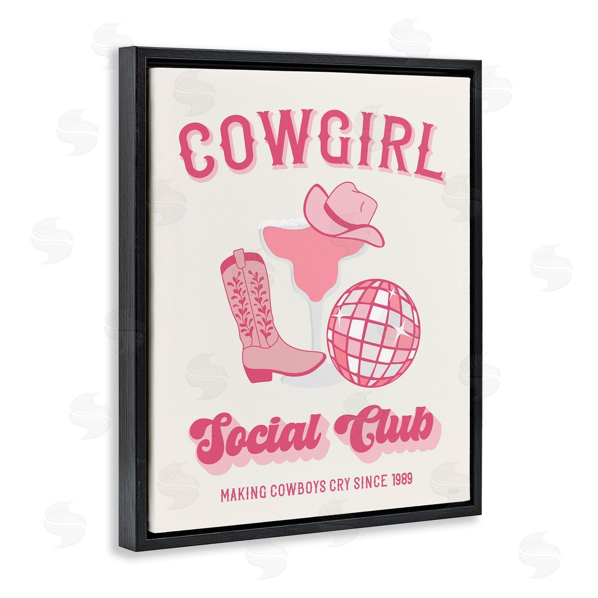 Natalie Carpentieri Cowgirl Social Club Black Floating Frame Canvas Wall Art Print
