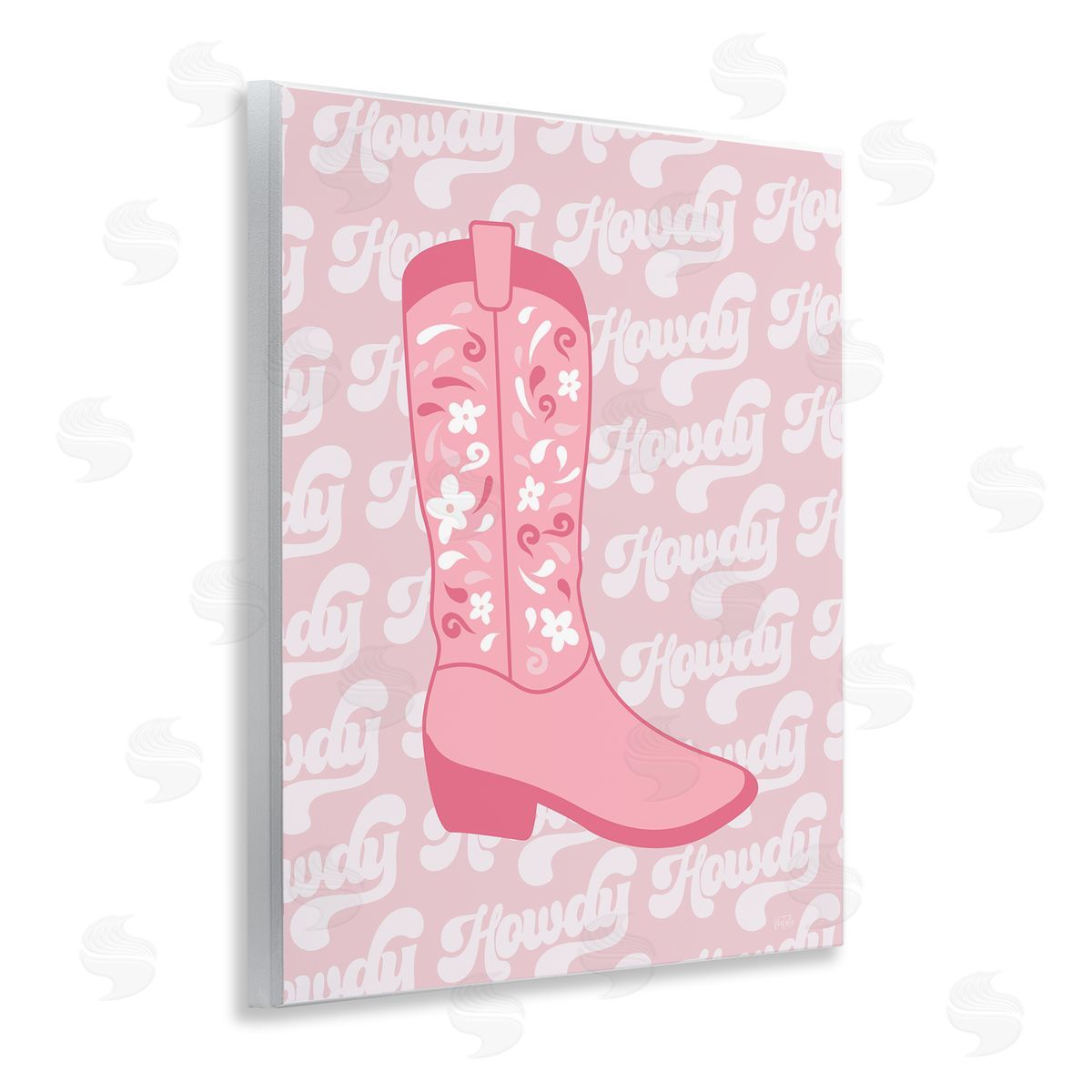 Natalie Carpentieri Pastel Cowgirl Boot Howdy Wooden Wall Plaque Art Print