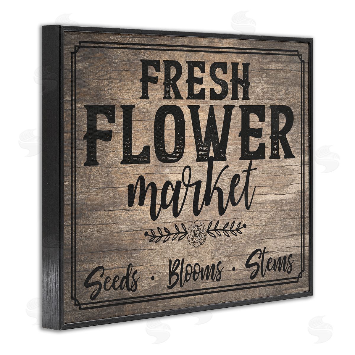 Angela Nickeas Rustic Flower Market Black Framed Giclee Wall Art Print