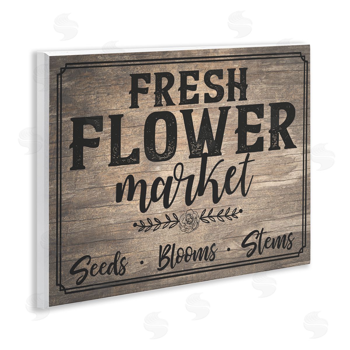 Angela Nickeas Rustic Flower Market Wooden Wall Plaque Art Print