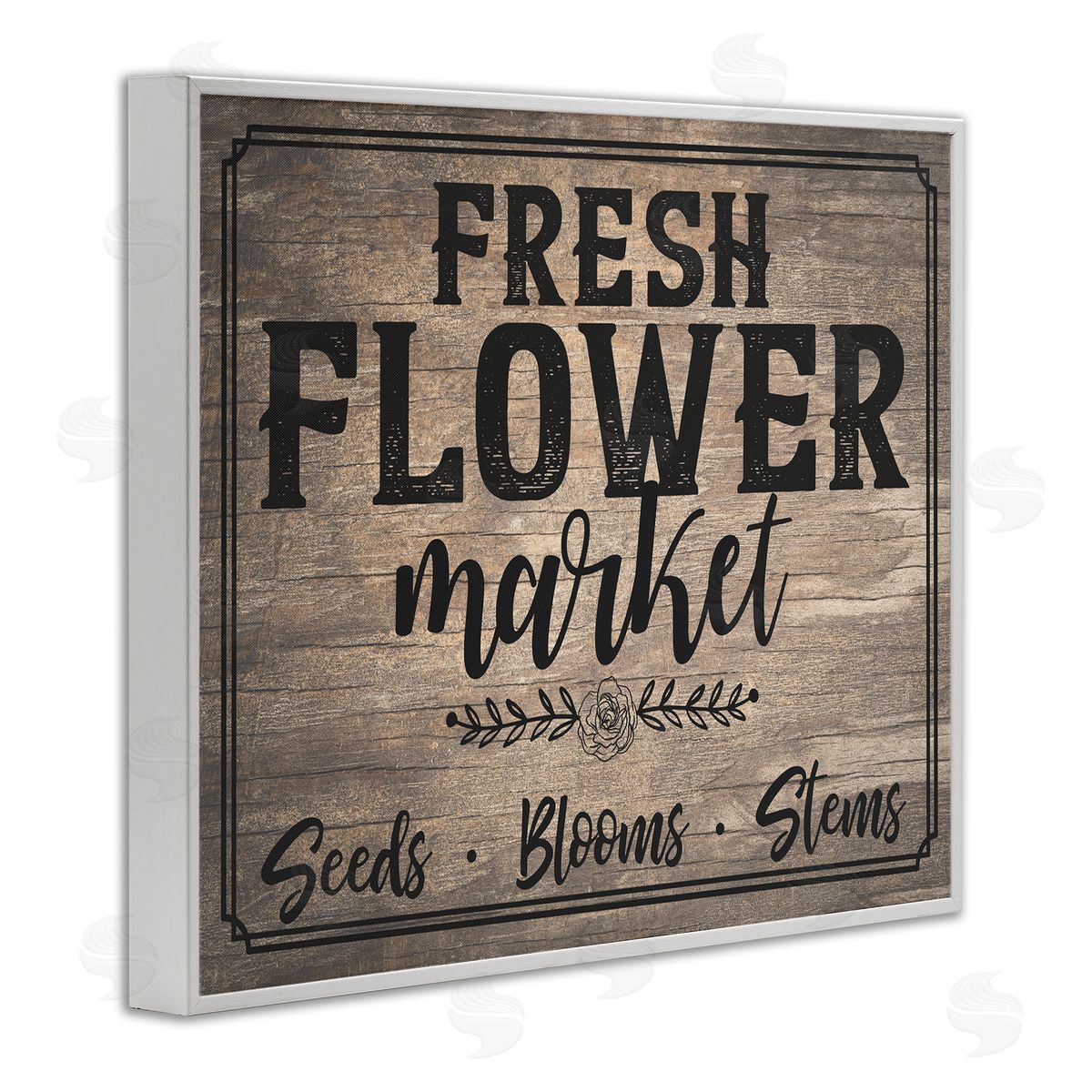 Angela Nickeas Rustic Flower Market White Framed Giclee Wall Art Print