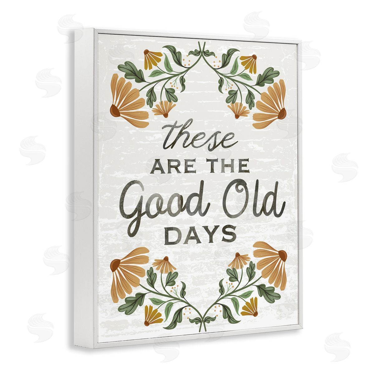 Arrolynn Weiderhold Good Days Floral Pattern White Framed Giclee Wall Art Print