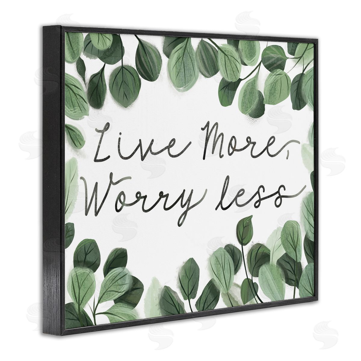Arrolynn Weiderhold Love More Worry Less Black Framed Giclee Wall Art Print