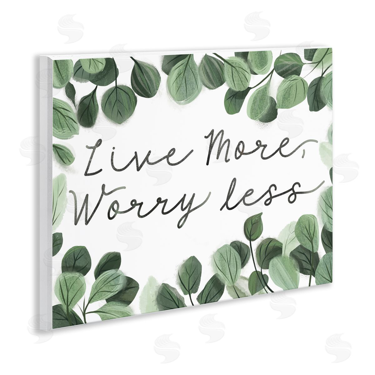 Arrolynn Weiderhold Love More Worry Less Wooden Wall Plaque Art Print