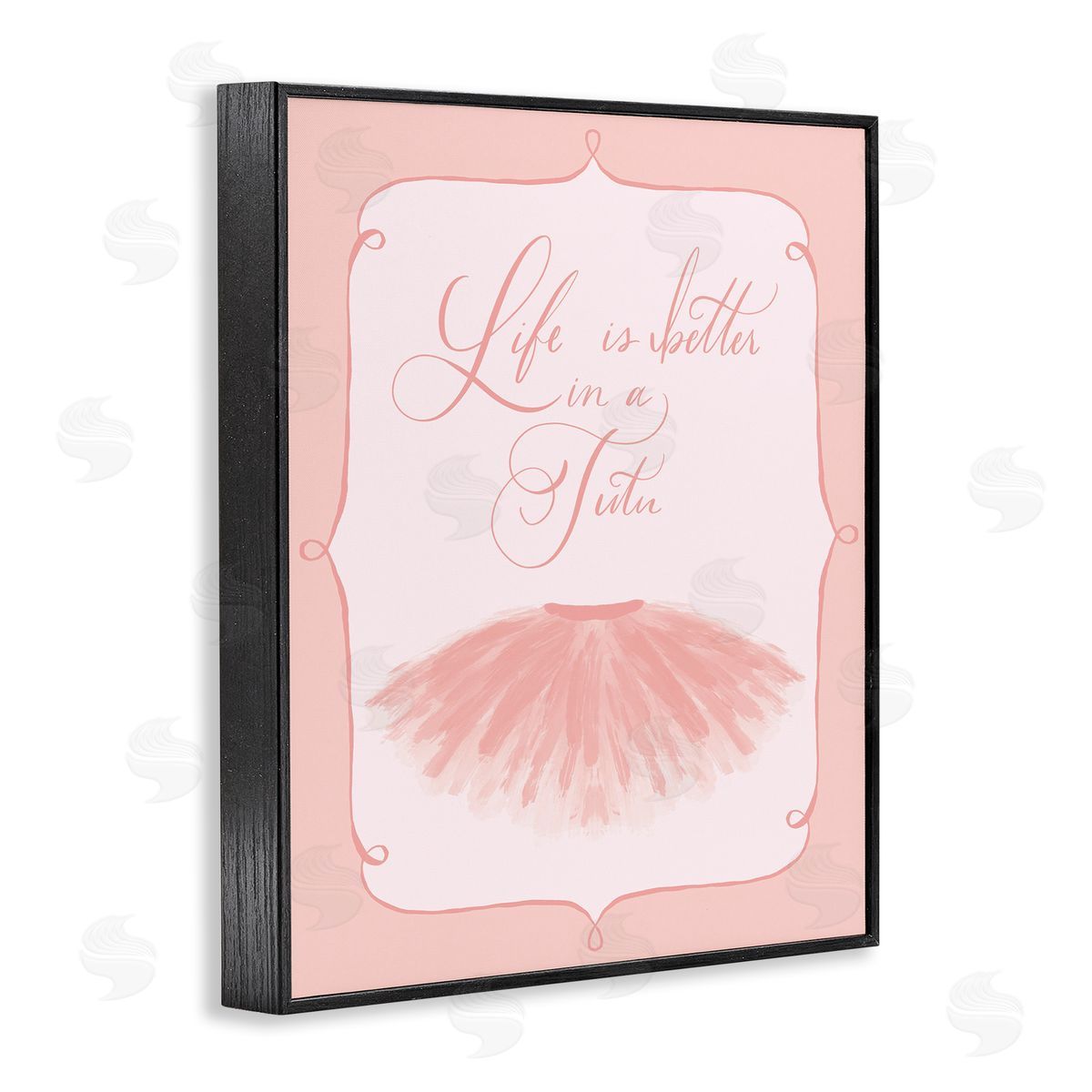 Hey Bre! Creative Studio Life's Better in Tutu Black Framed Giclee Wall Art Print