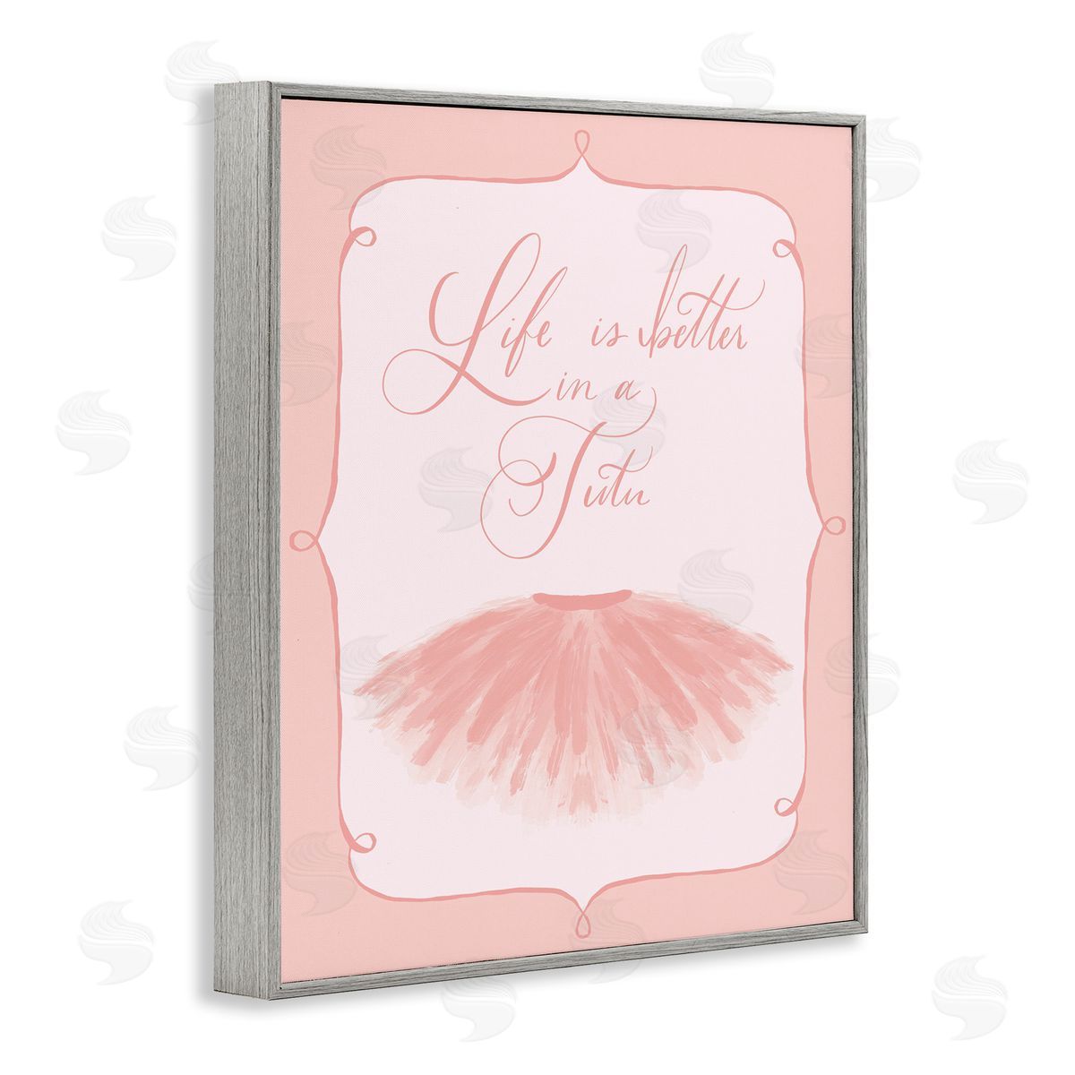 Hey Bre! Creative Studio Life's Better in Tutu Gray Framed Giclee Wall Art Print