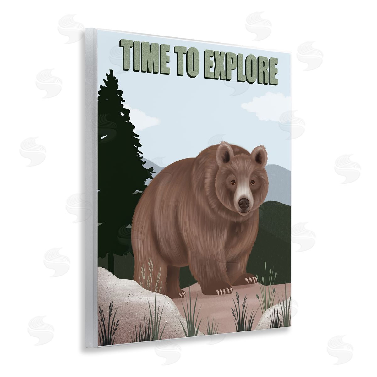 Jo Taylor Adventure Nature & Bear Wooden Wall Plaque Art Print