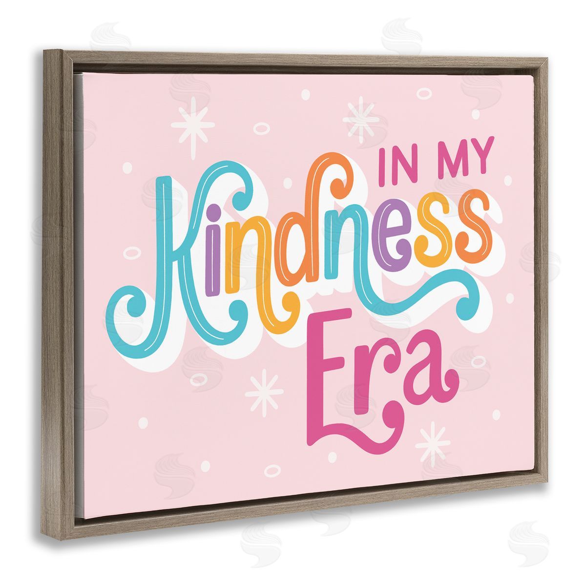 Jalynn Heerdt Pastel Kindness Era Brown Floating Frame Canvas Wall Art Print