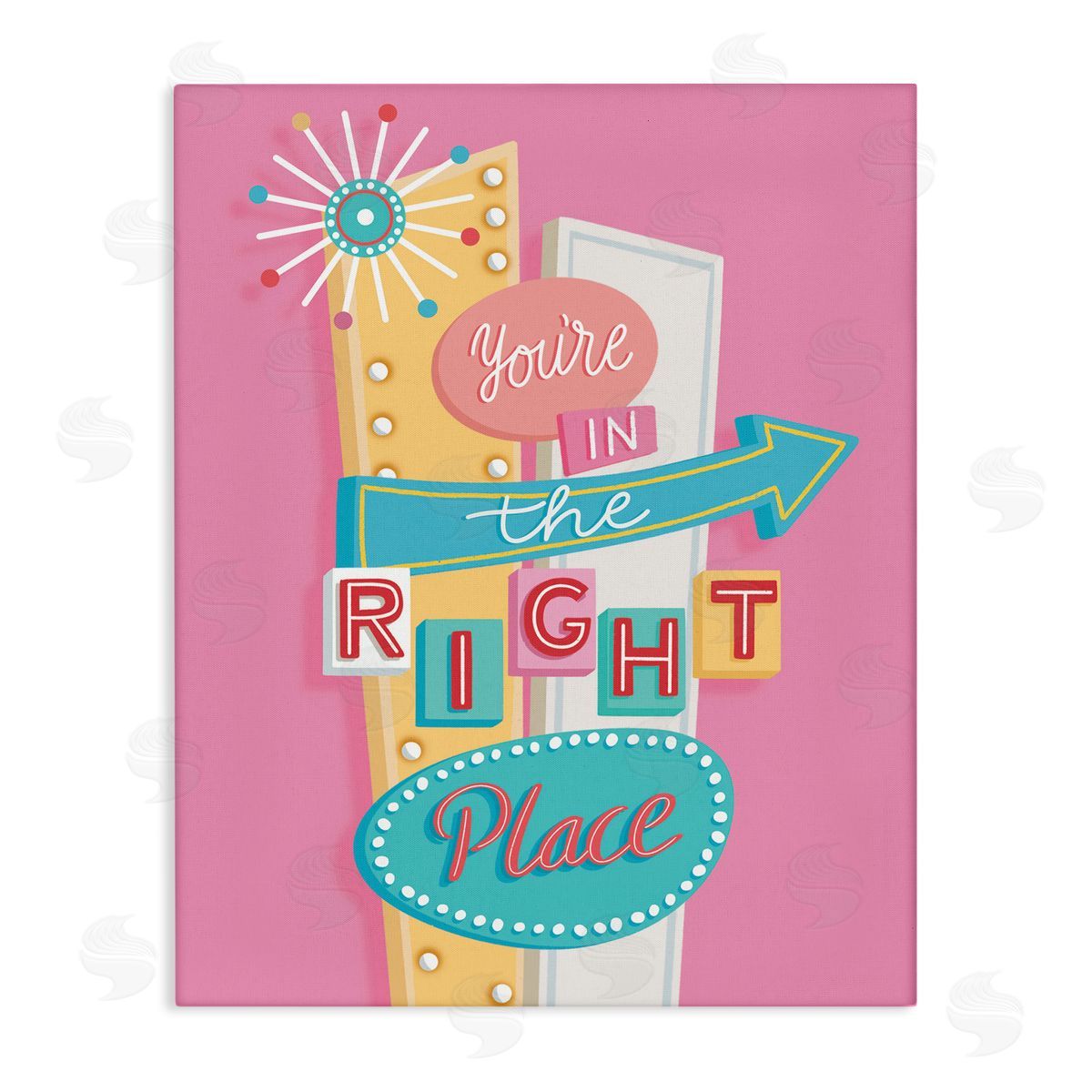 Nancy McKenzie Retro In The Right Place Canvas Wall Art Print