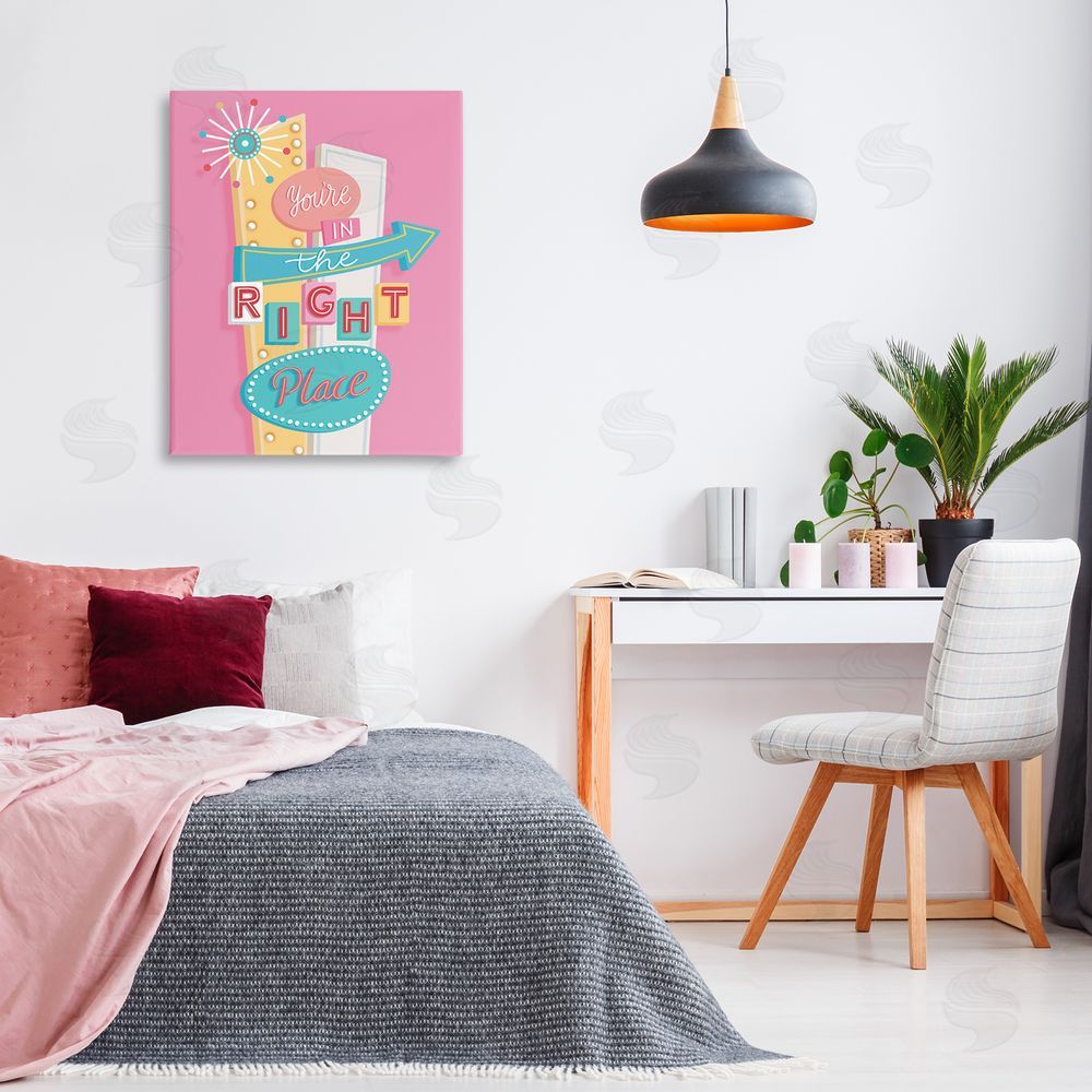 Nancy McKenzie Retro In The Right Place Canvas Wall Art Print in Room