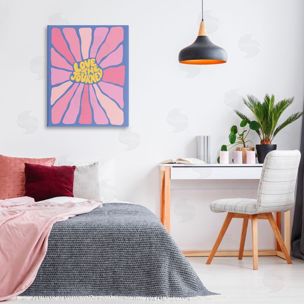 Nancy McKenzie Retro Love The Journey Canvas Wall Art Print in Room