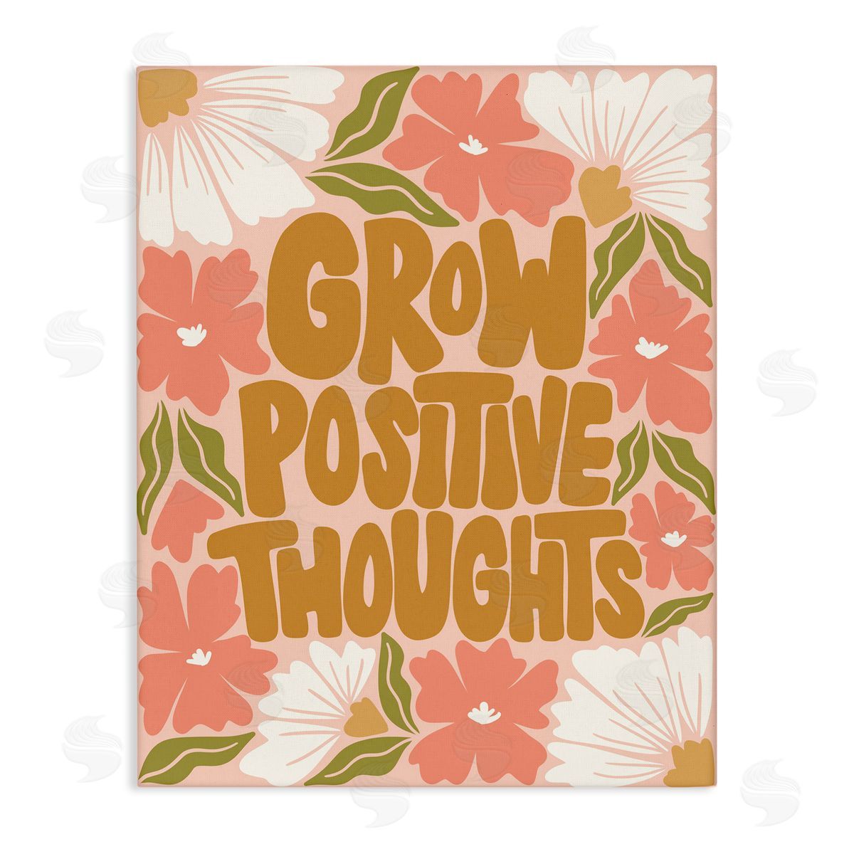 Taylor Shannon Designs Grow Positive Thoughts Canvas Wall Art Print