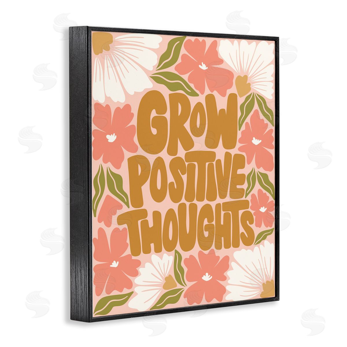 Taylor Shannon Designs Grow Positive Thoughts Black Framed Giclee Wall Art Print