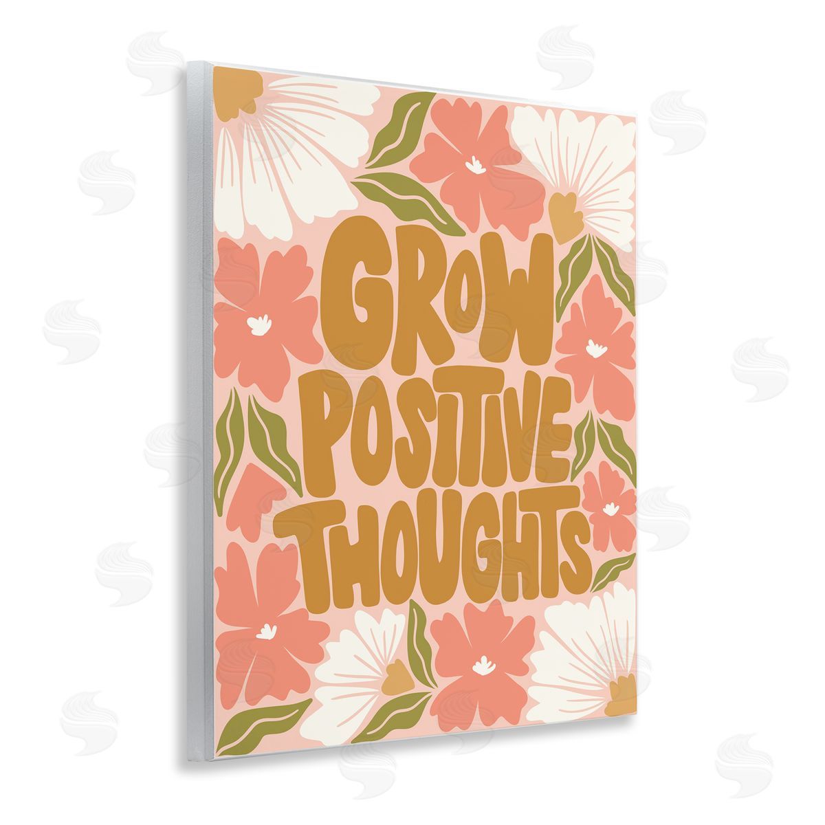 Taylor Shannon Designs Grow Positive Thoughts Wooden Wall Plaque Art Print