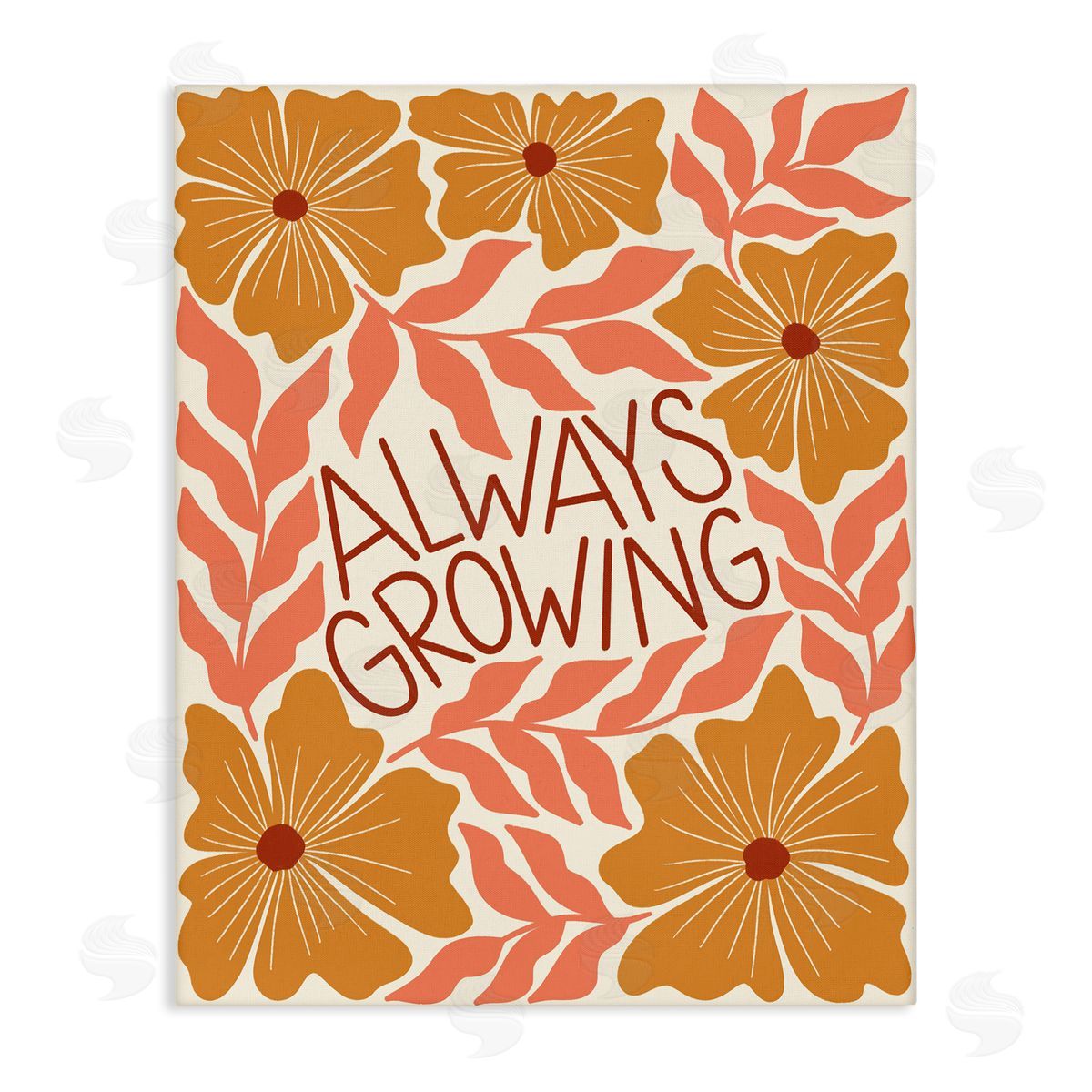 Taylor Shannon Designs Always Growing Funky Florals Canvas Wall Art Print