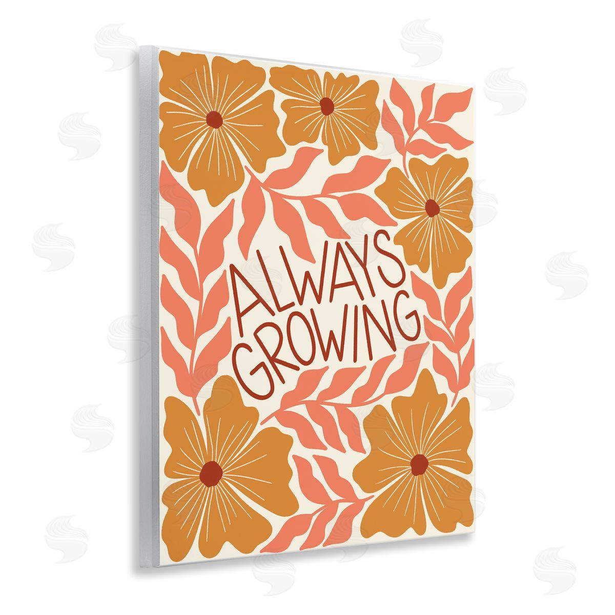 Taylor Shannon Designs Always Growing Funky Florals Wooden Wall Plaque Art Print