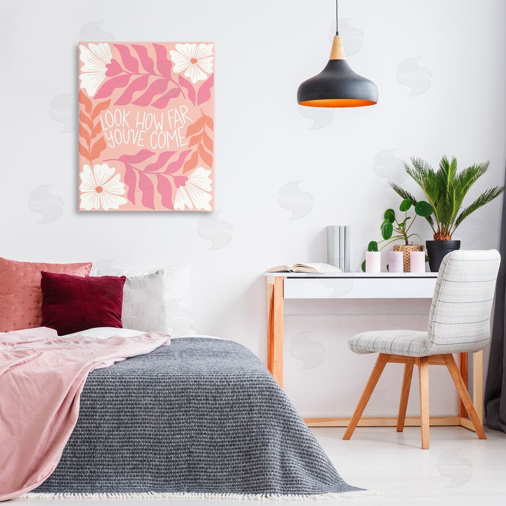 Taylor Shannon Designs How Far You've Come Canvas Wall Art Print in Room