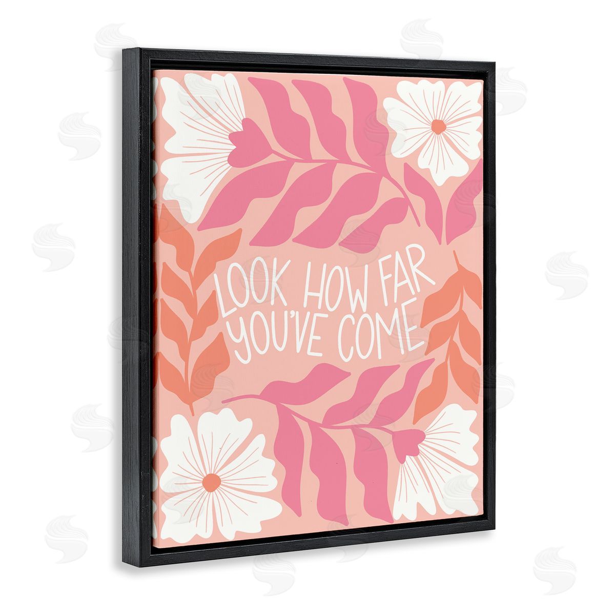 Taylor Shannon Designs How Far You've Come Black Floating Frame Canvas Wall Art Print