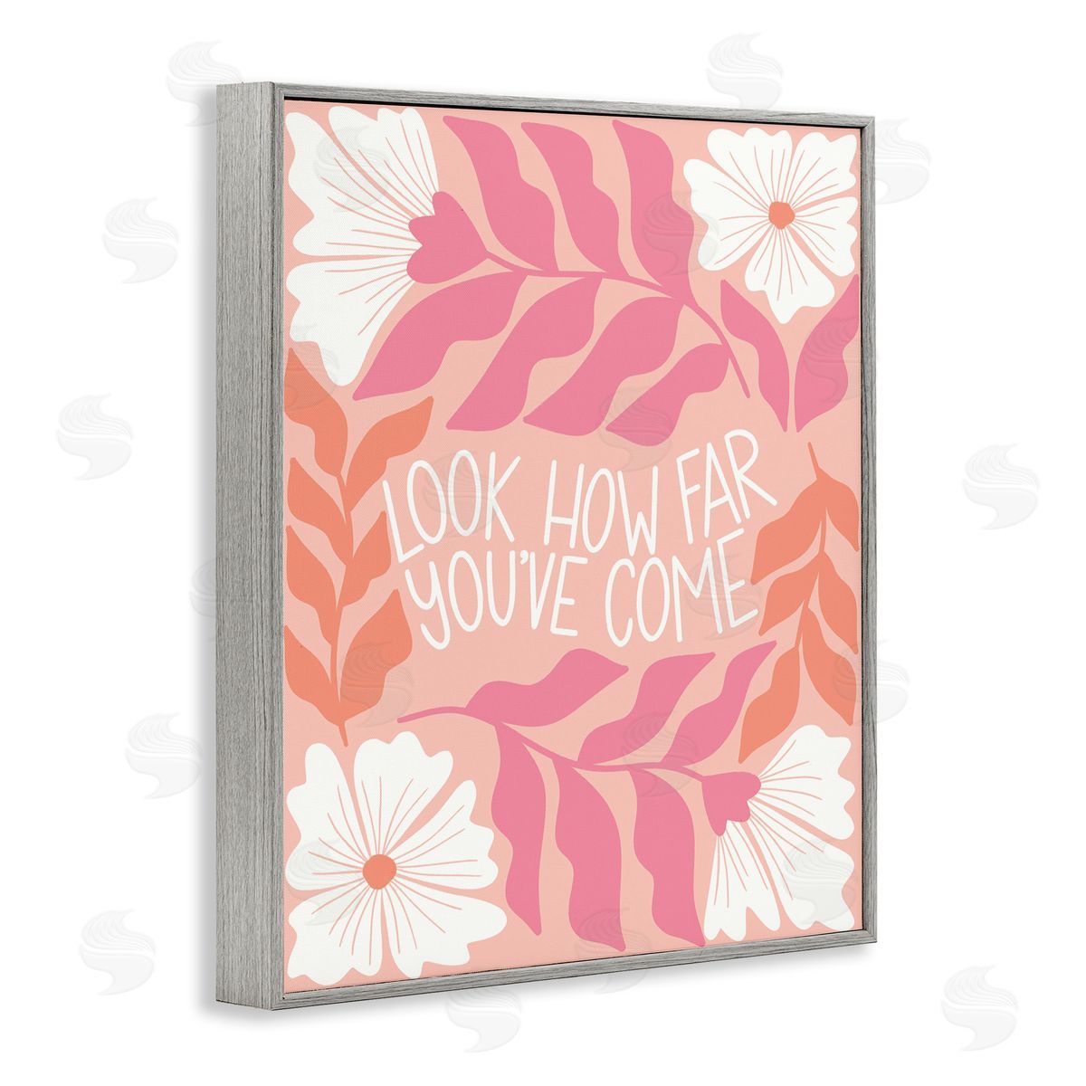 Taylor Shannon Designs How Far You've Come Gray Framed Giclee Wall Art Print