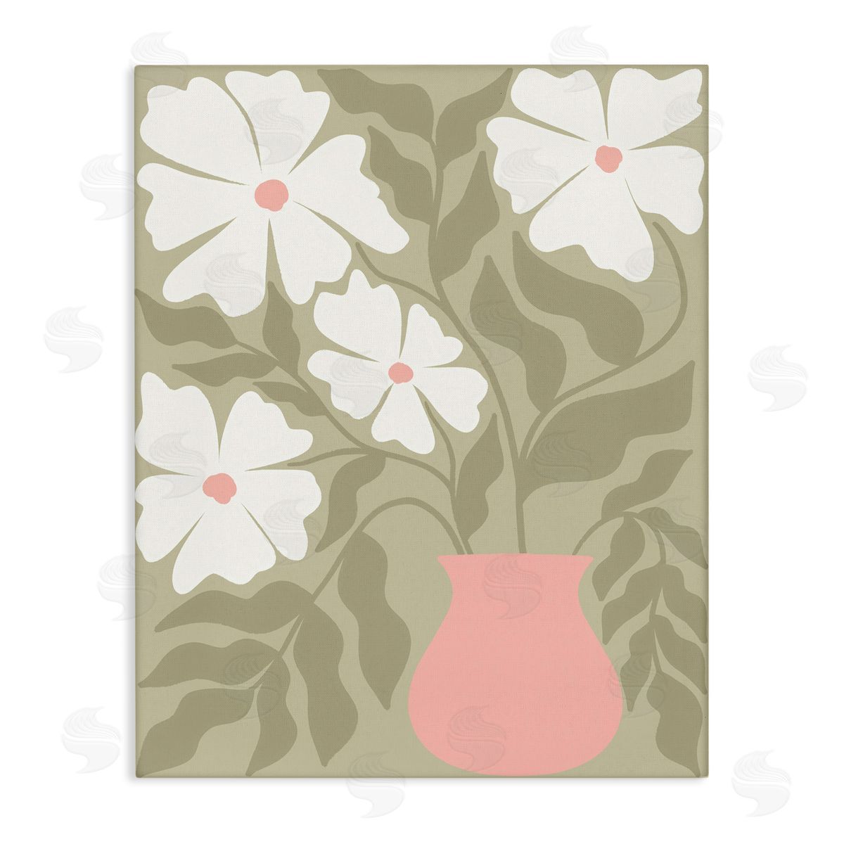 Taylor Shannon Designs Funky Pastel Florals Canvas Wall Art Print