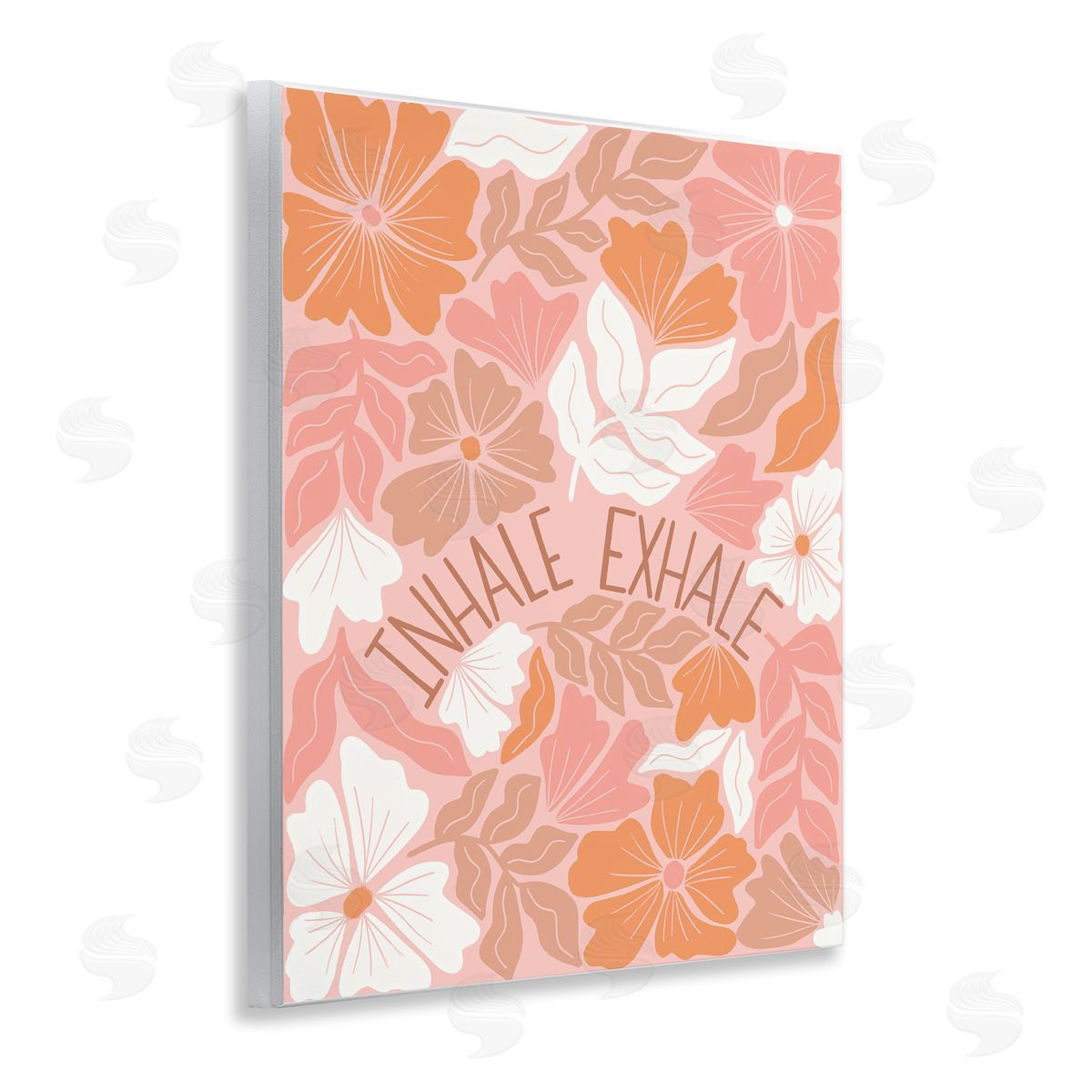 Taylor Shannon Designs Inhale Exhale Florals Wooden Wall Plaque Art Print