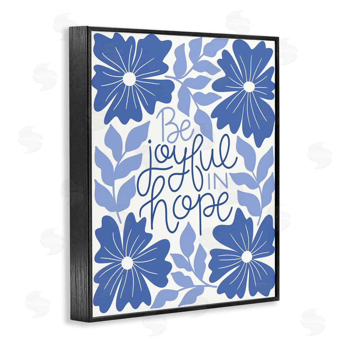 Taylor Shannon Designs Joyful in Hope Florals Black Framed Giclee Wall Art Print