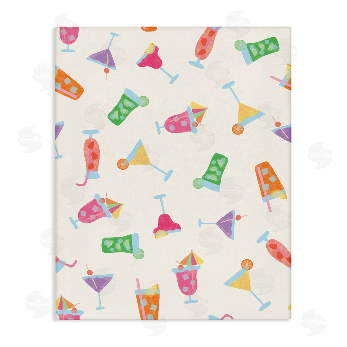 Taylor Shannon Designs Summertime Cocktails Patterns Canvas Wall Art Print