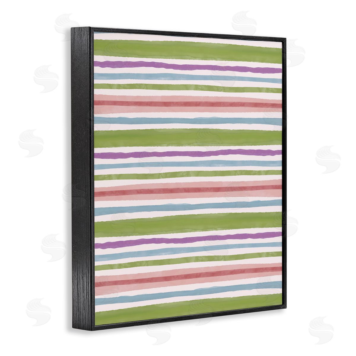 Nina Muis Surface Design Fun Stripes Pattern Black Framed Giclee Wall Art Print