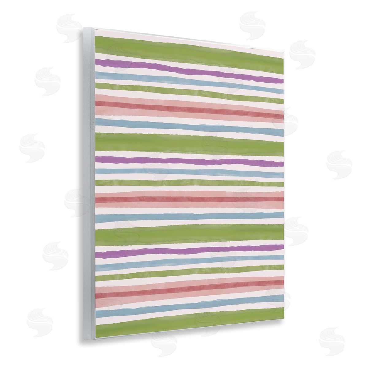 Nina Muis Surface Design Fun Stripes Pattern Wooden Wall Plaque Art Print