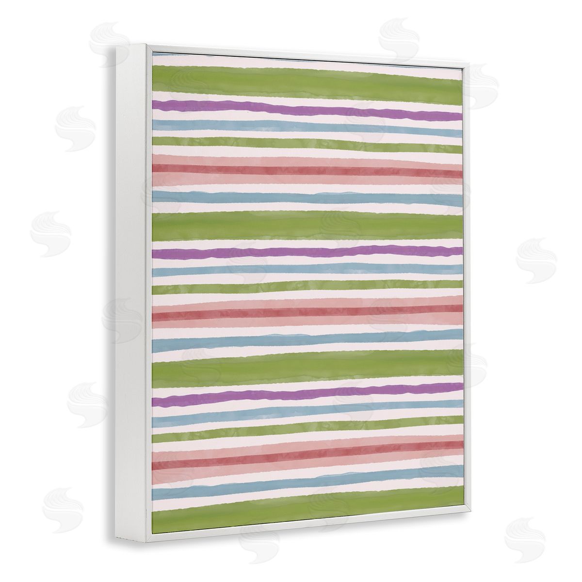 Nina Muis Surface Design Fun Stripes Pattern White Framed Giclee Wall Art Print