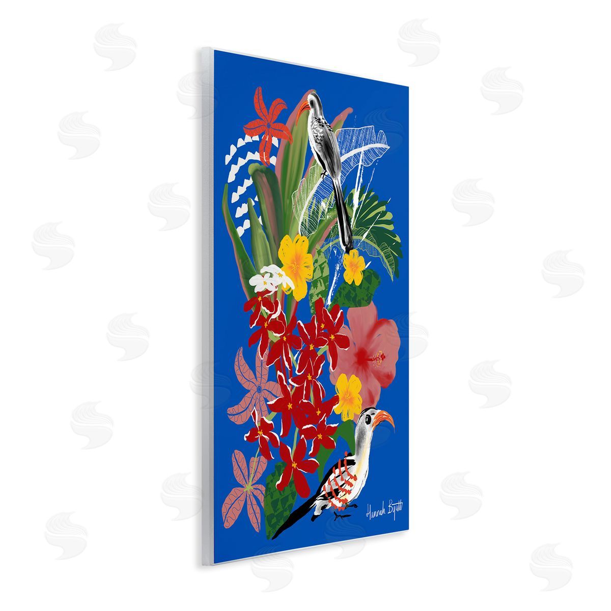 Hannah Byatt Gambia Inspired Botanicals Wooden Wall Plaque Art Print