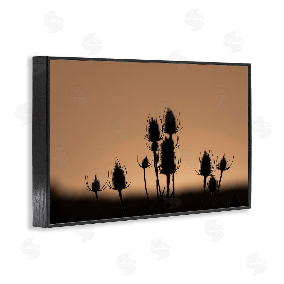 Nancy Crowell Botanical Sprigs Silhouettes Black Framed Giclee Wall Art Print
