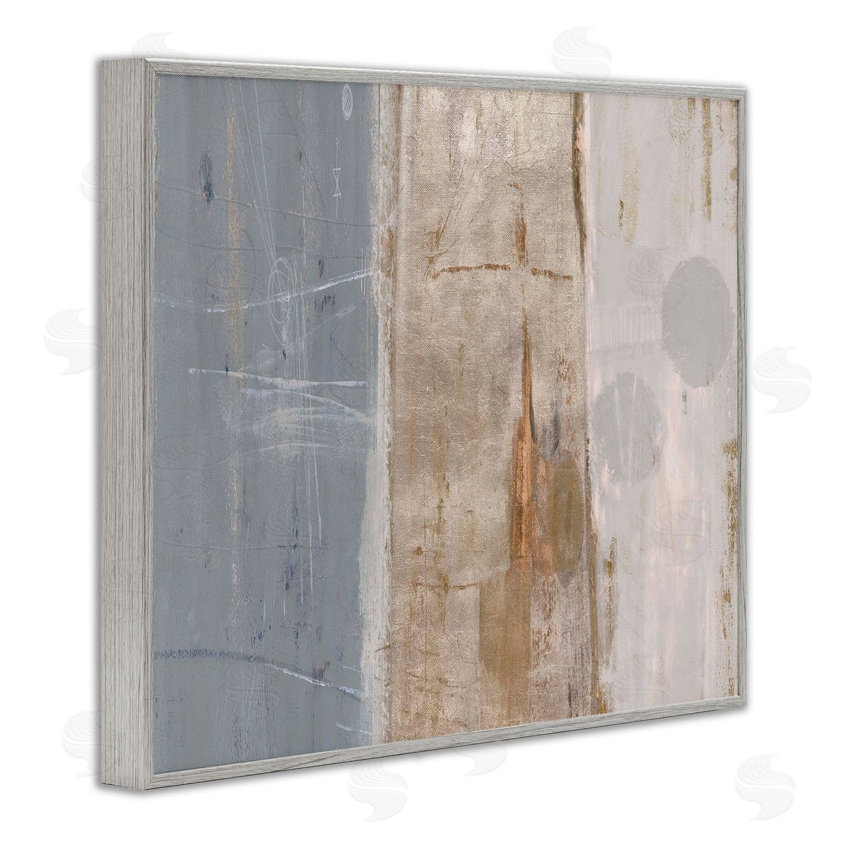 Kingsley Tunnel Vision Abstraction Gray Framed Giclee Wall Art Print