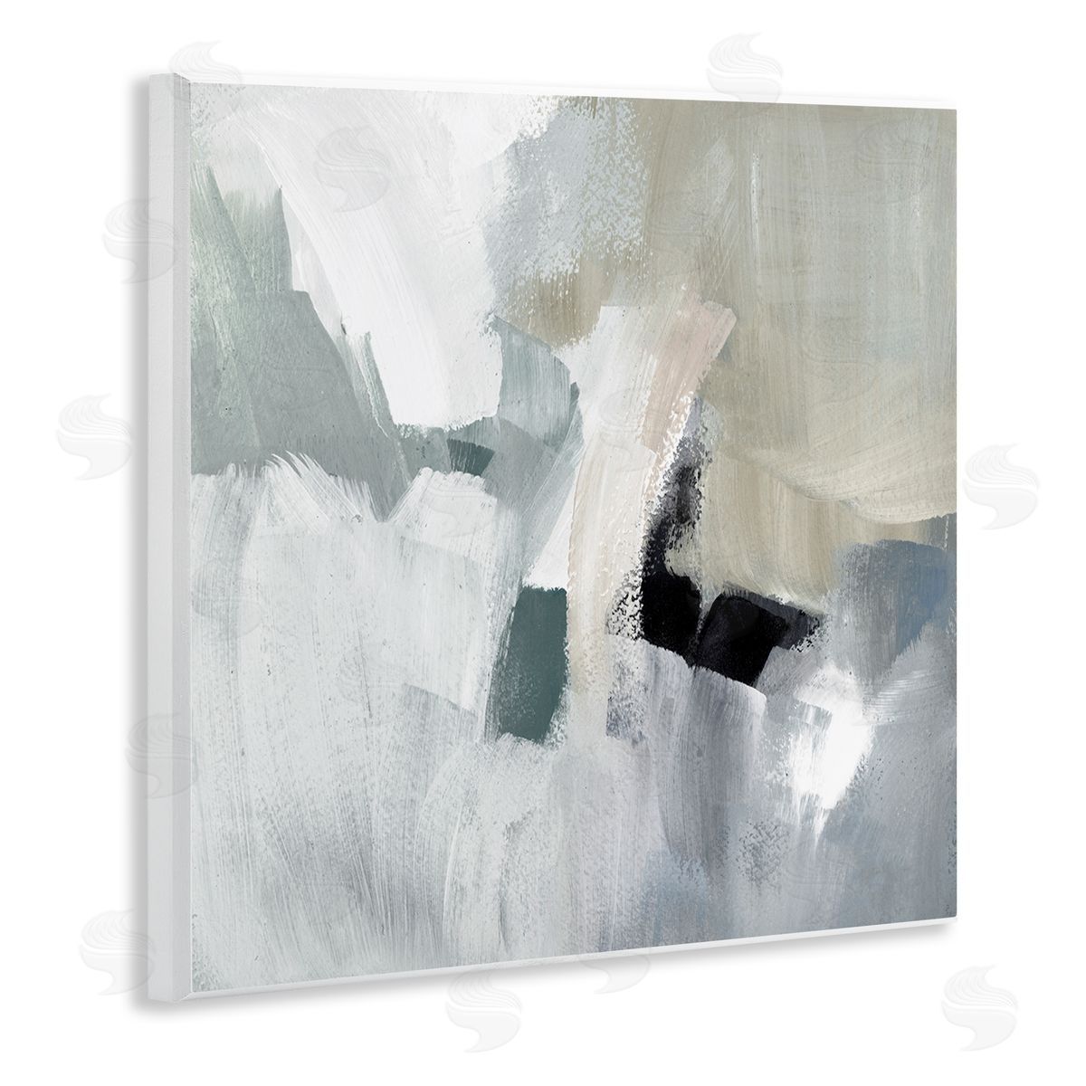 Lanie Loreth Quiet In Grays Abstract Wooden Wall Plaque Art Print