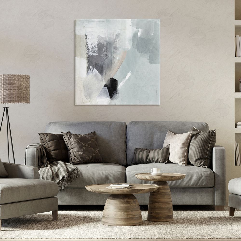 Lanie Loreth Quiet In Grays Canvas Wall Art Print in Room