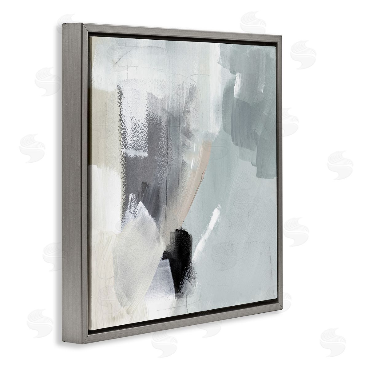 Lanie Loreth Quiet In Grays Gray Floating Frame Canvas Wall Art Print