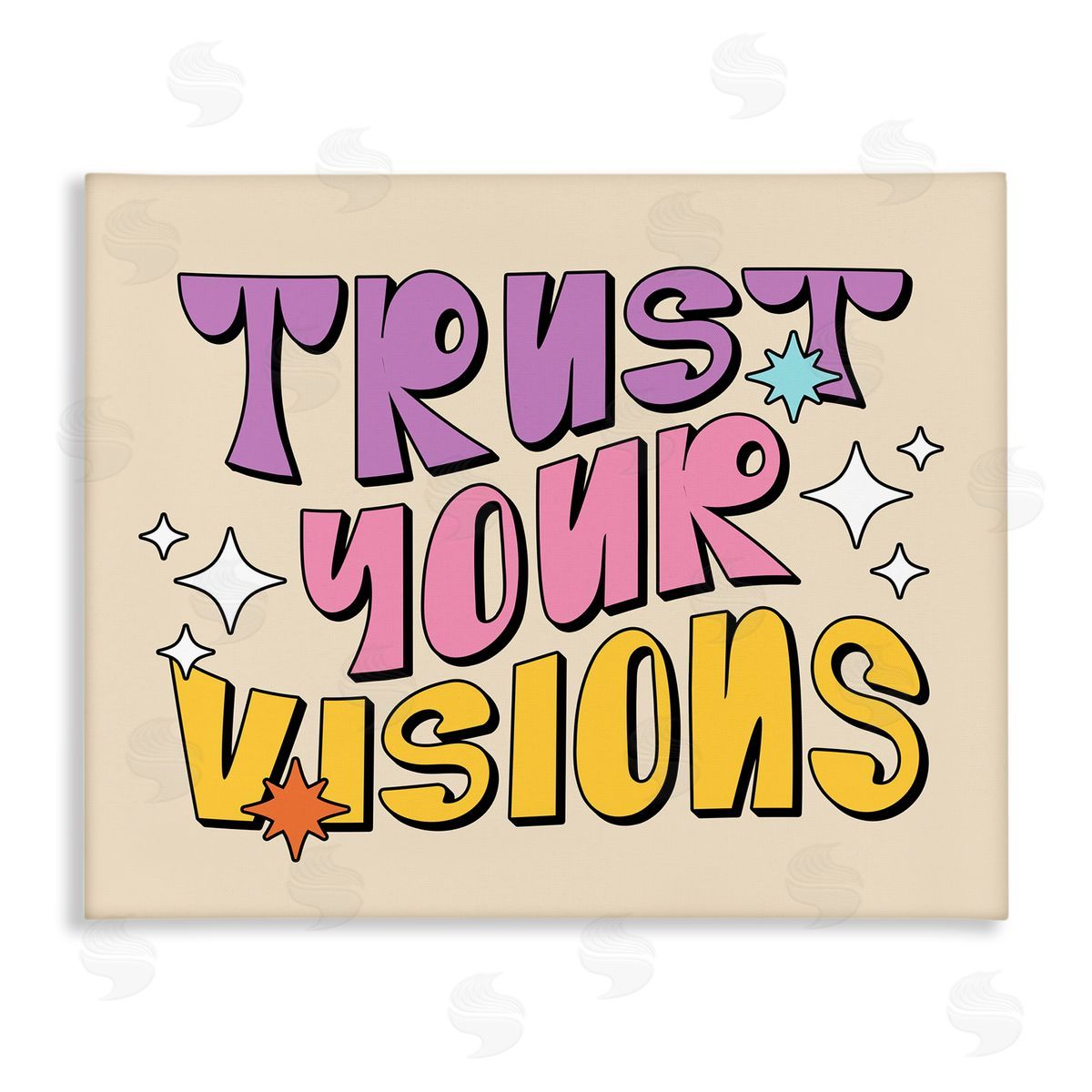 Ahmed Sameh Hussein Retro Trust Your Visions Canvas Wall Art Print