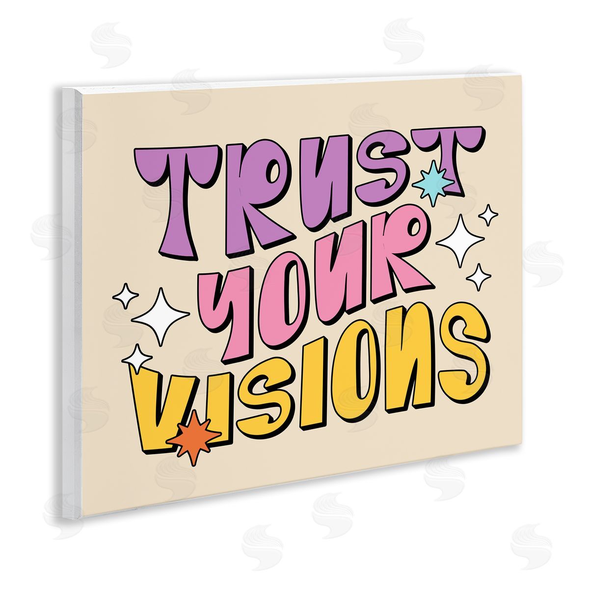 Ahmed Sameh Hussein Retro Trust Your Visions Wooden Wall Plaque Art Print