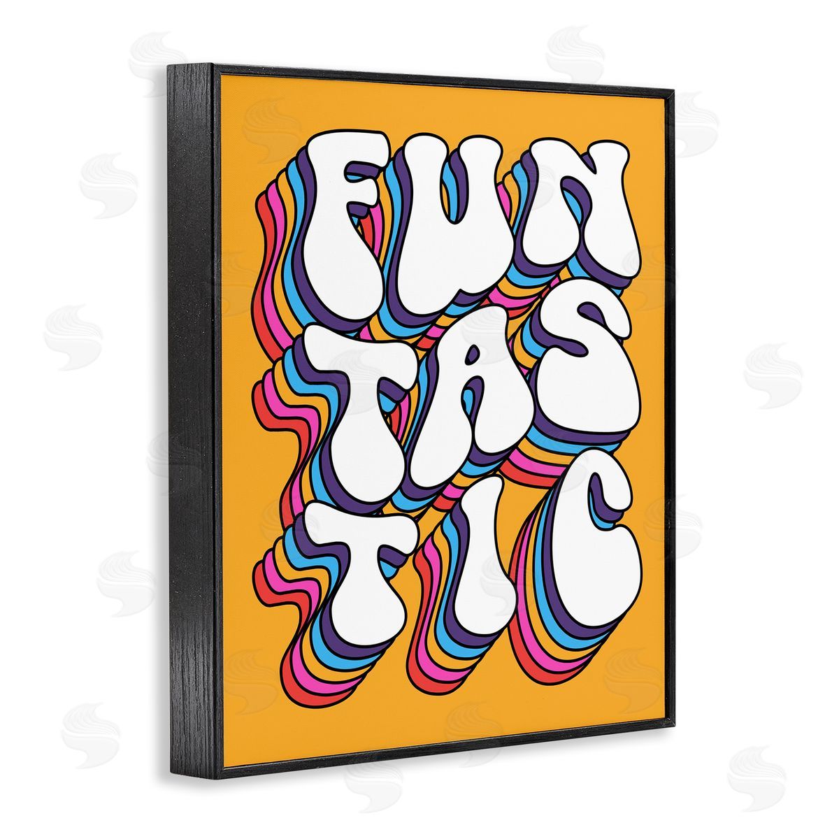 Ahmed Sameh Hussein Funtastic Groovy Typography Black Framed Giclee Wall Art Print