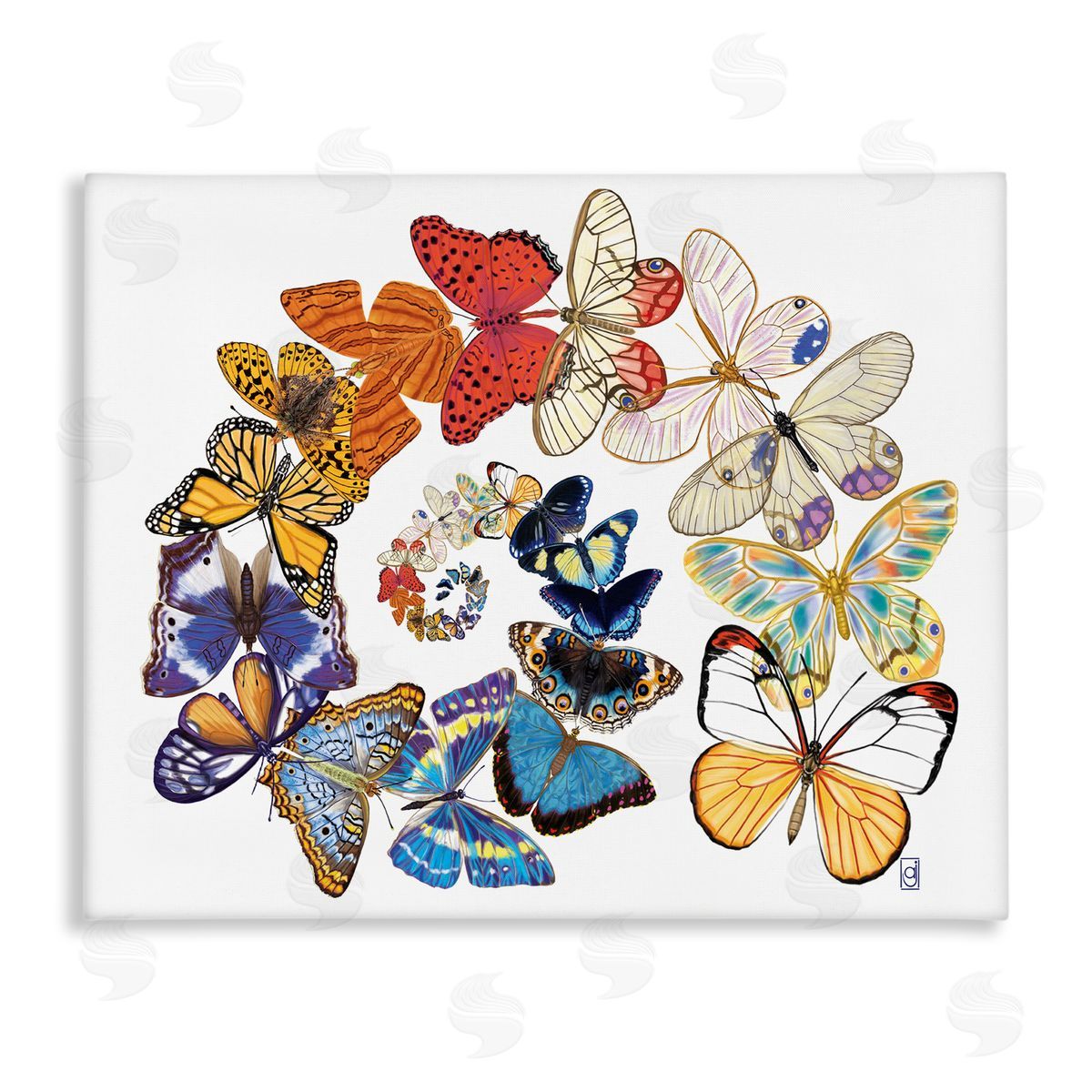 Ann Jasperson Fly Away Butterflies Canvas Wall Art Print