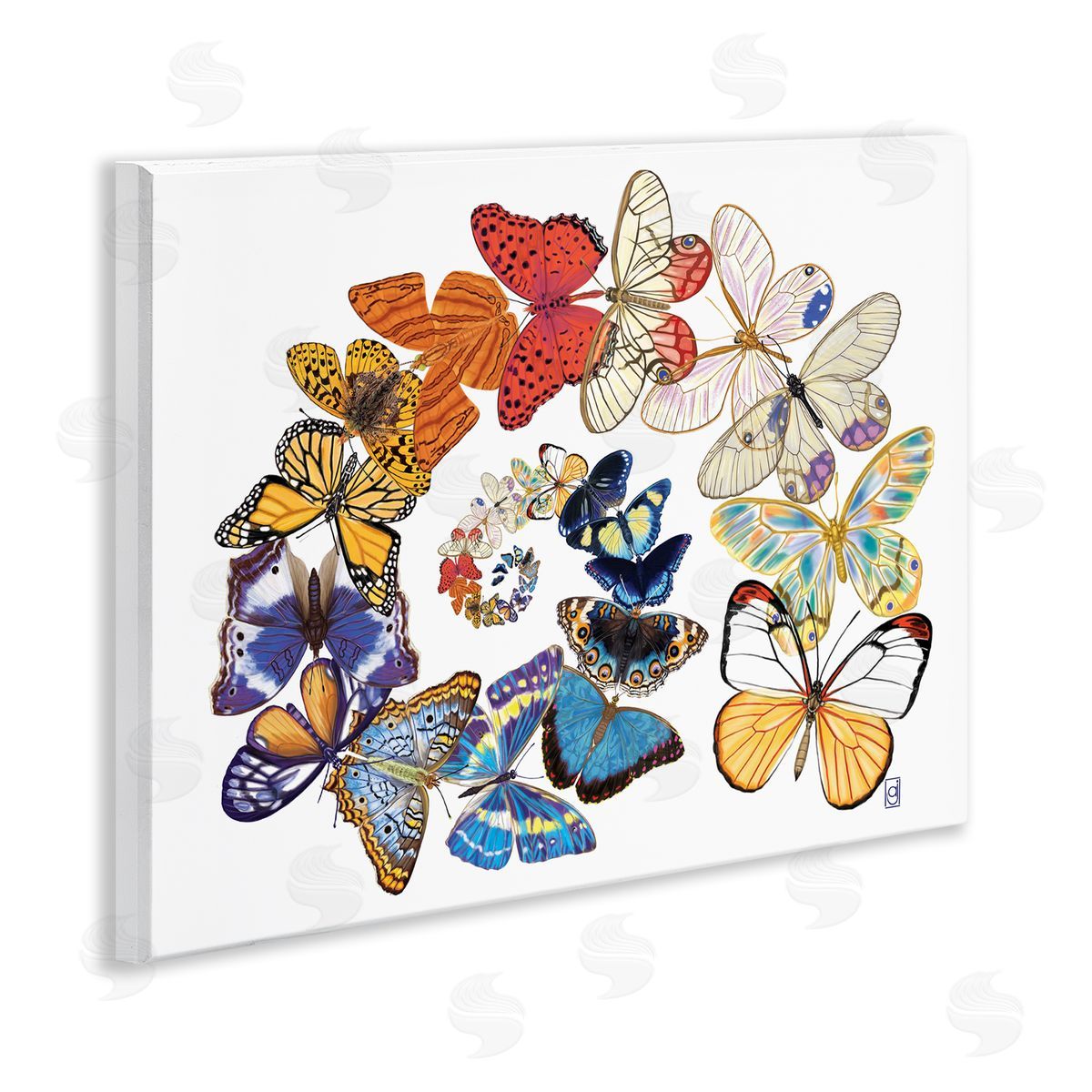 Ann Jasperson Fly Away Butterflies Wooden Wall Plaque Art Print