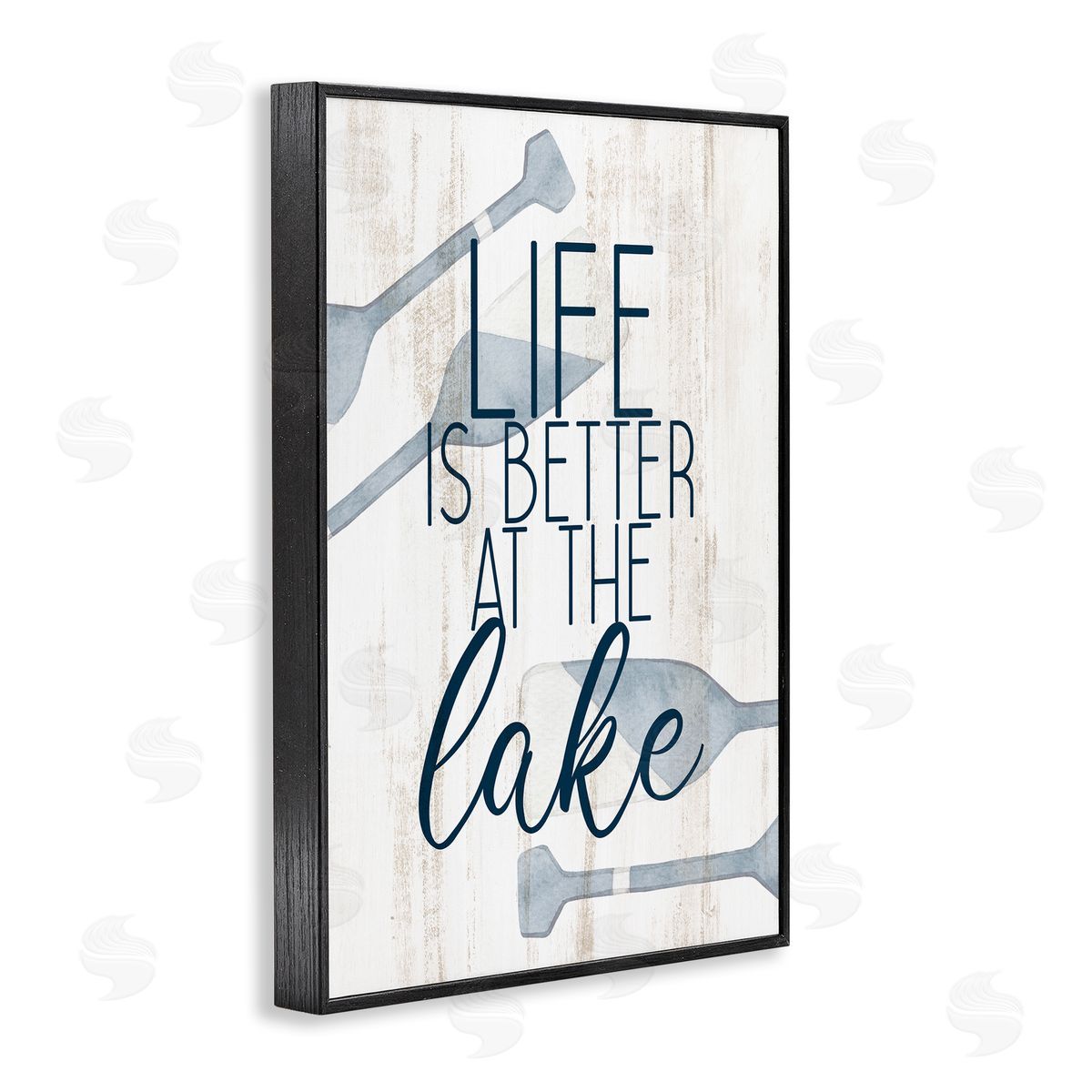 Kim Allen Better at Lake with Oars Black Framed Giclee Wall Art Print