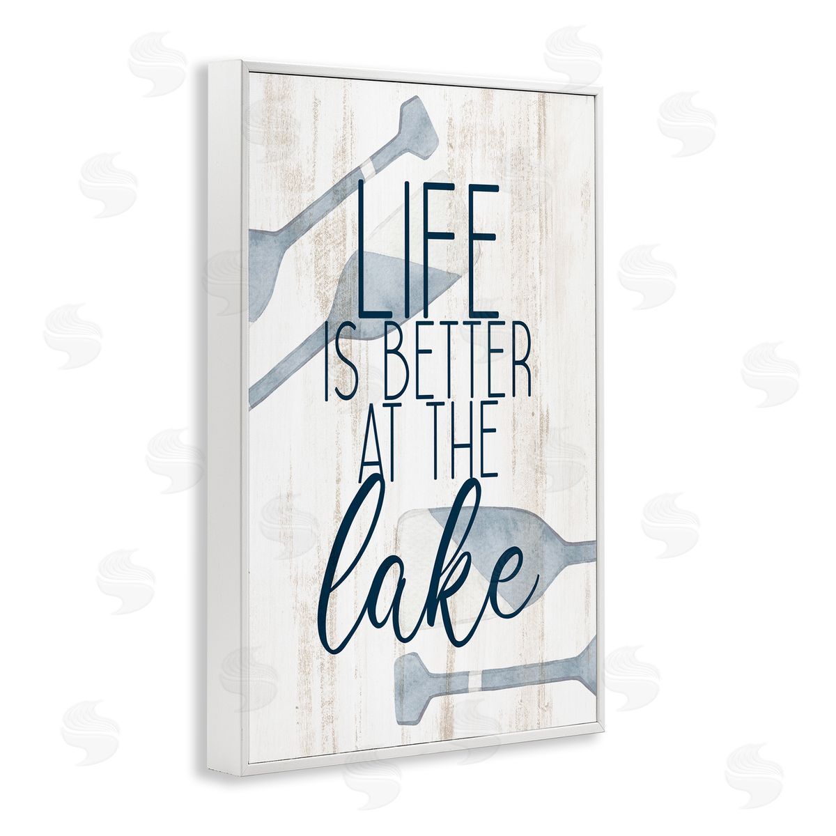 Kim Allen Better at Lake with Oars White Framed Giclee Wall Art Print