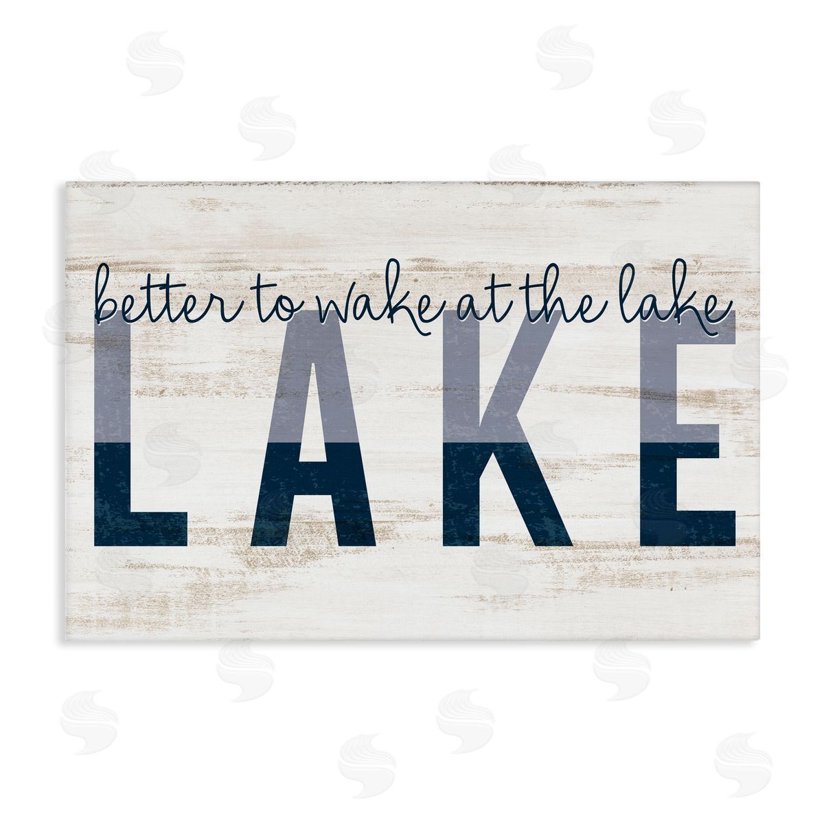 Kim Allen Wake at Lake Rustic Canvas Wall Art Print