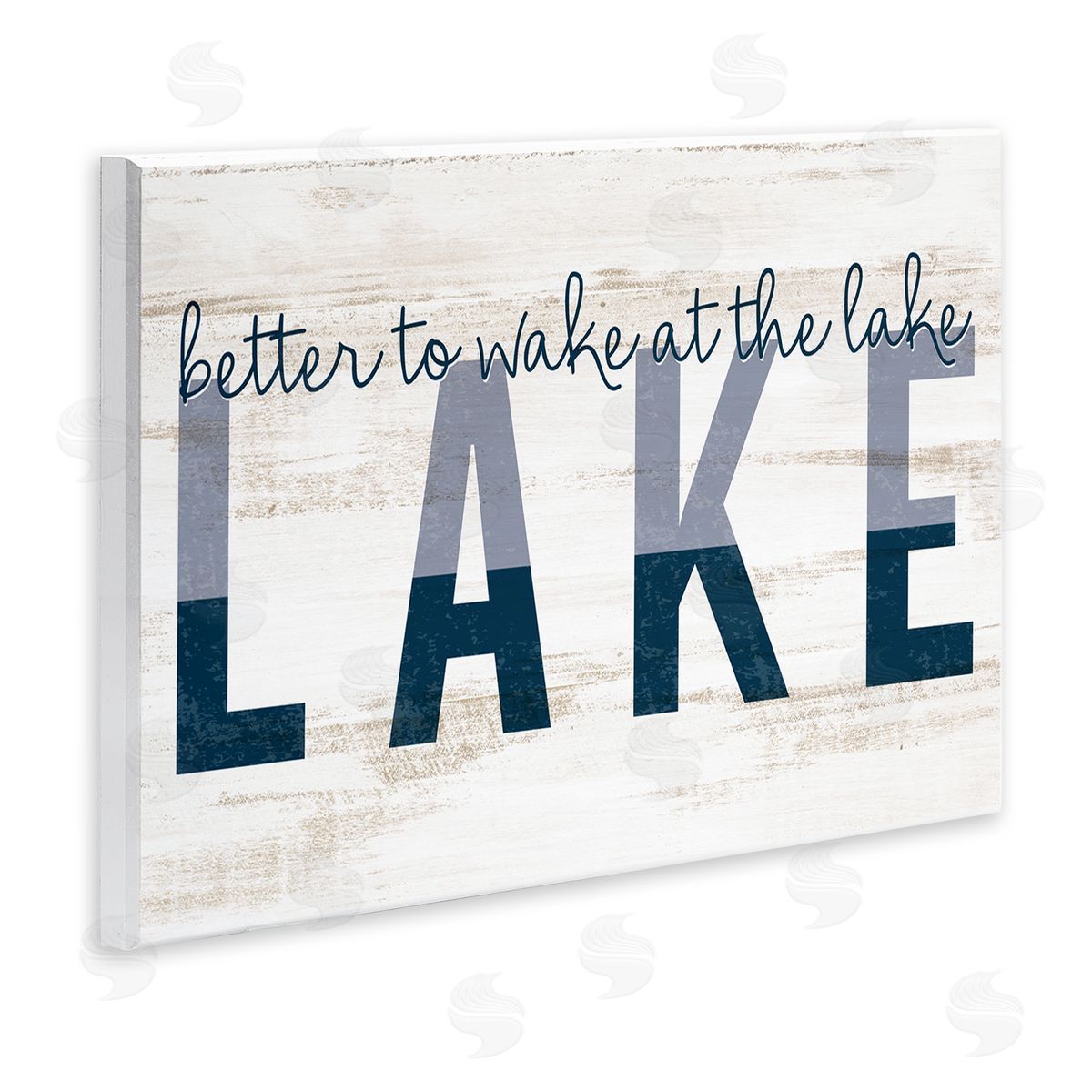Kim Allen Wake at Lake Rustic Wooden Wall Plaque Art Print