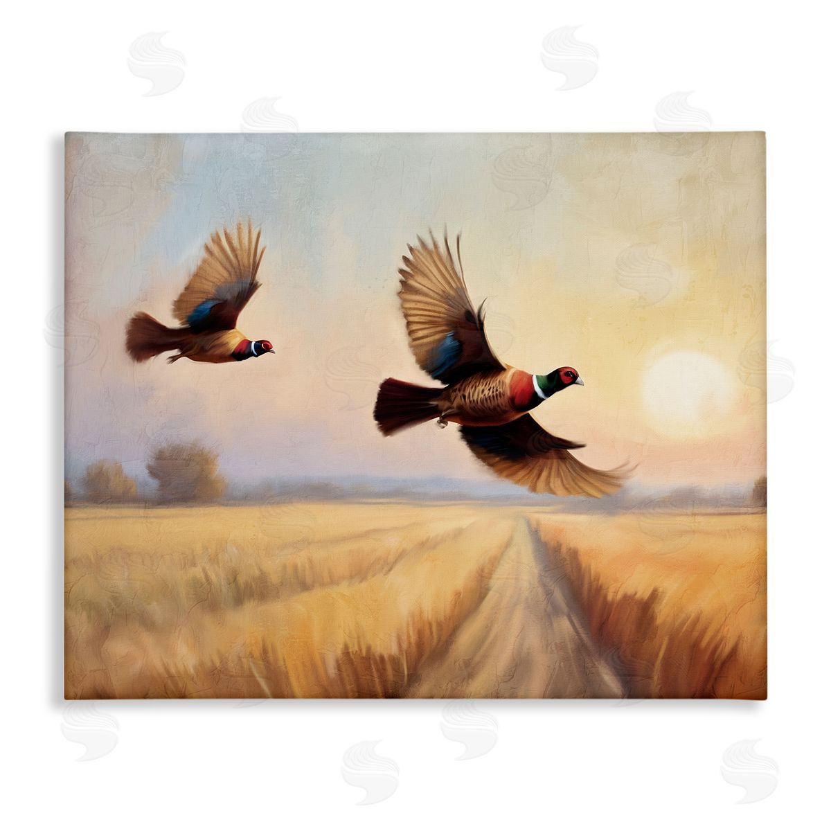 Kim Allen Fall Flight Pheasants Canvas Wall Art Print