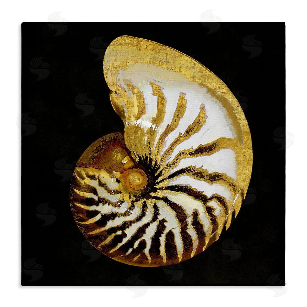 Caroline Kelly Spiral Patterned Shell Canvas Wall Art Print