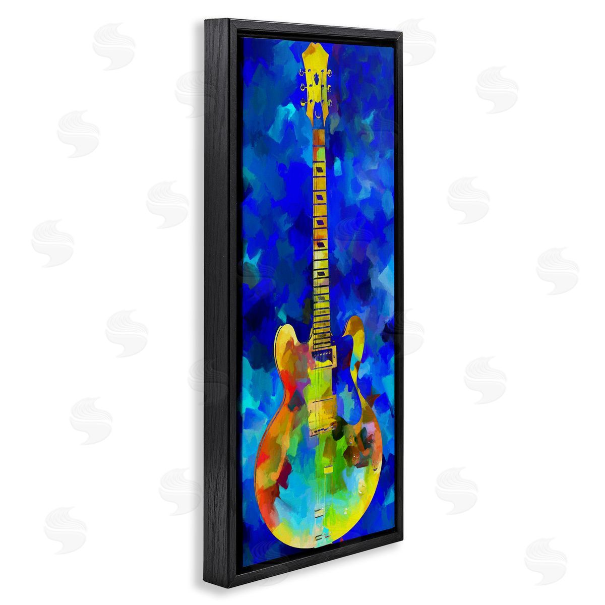 Dan Sproul Abstract Guitar on Blue