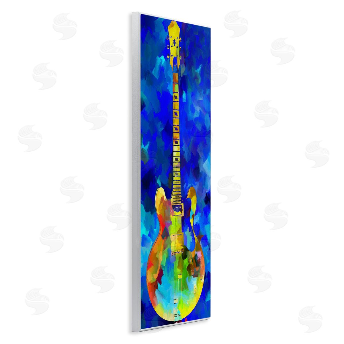 Dan Sproul Abstract Guitar on Blue