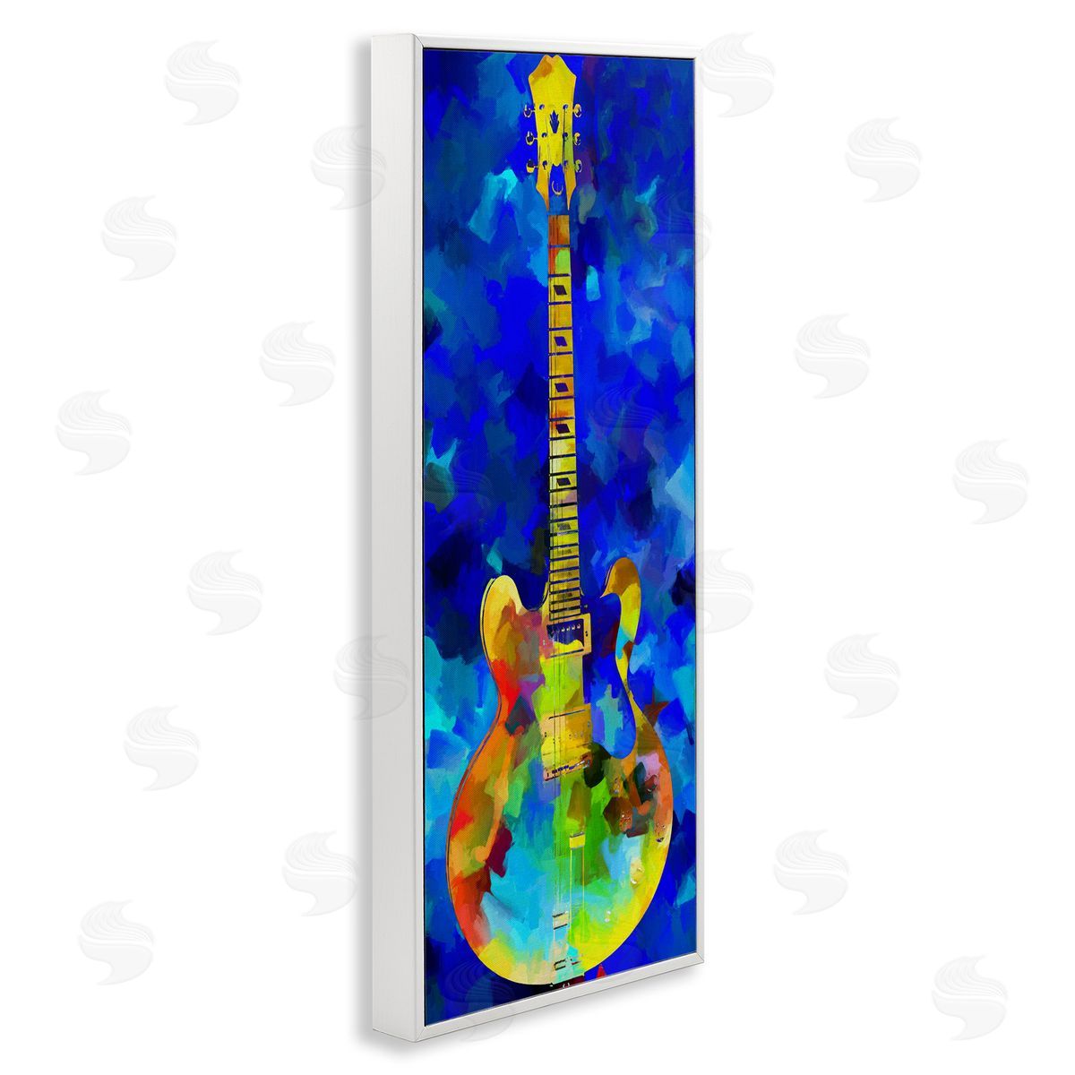 Dan Sproul Abstract Guitar on Blue